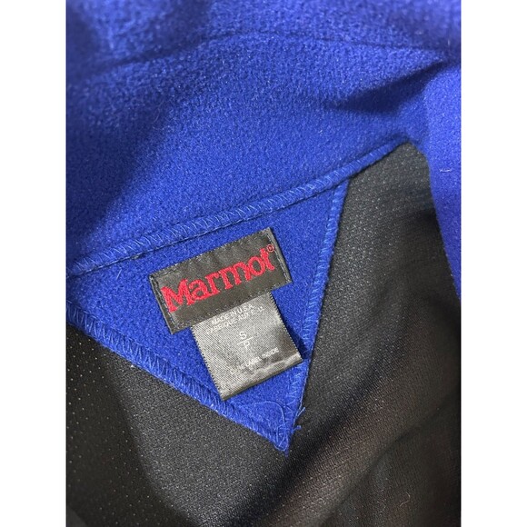 VTG 90s Men's Size Small Marmot WINDSTOPPER Fleece Vest Blue Gorecore i - Picture 11 of 11
